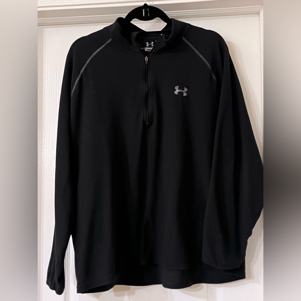 Under Armour Performance Athletic Black ColdGear XL Quarter-Zip Fleece Pullover